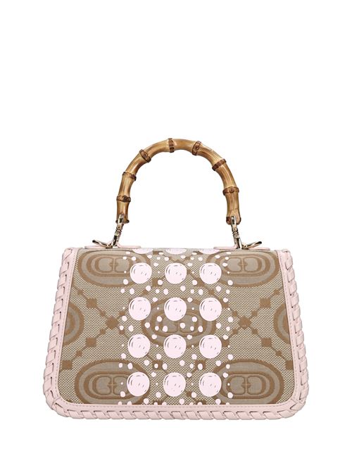 Borsa Monogram in pelle e tessuto LA CARRIE | 141P-GA-100-JALROSA